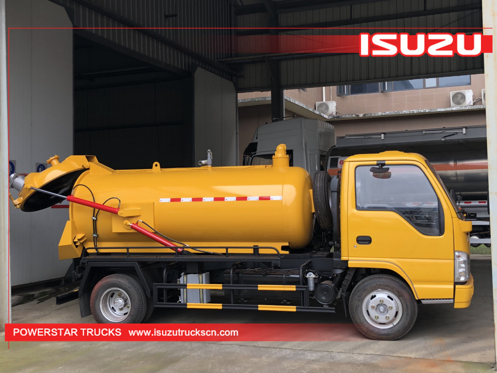 Bagong-bagong 4,000L ISUZU Sewage Suction Truck (Vacuum Tanker) na ibinebenta
    