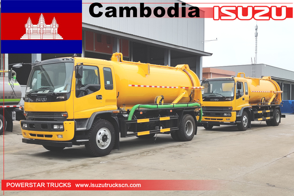 Cambodia - 2 unit ISUZU FTR Sewage Tanker Truck
    