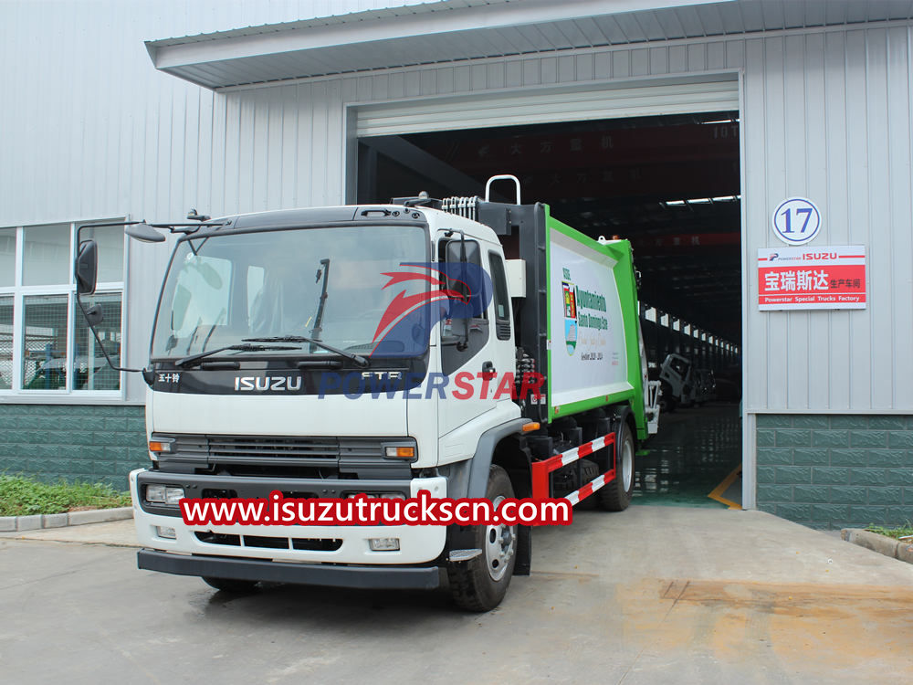 Mga kalamangan ng Isuzu FTR garbage compactor truck
    