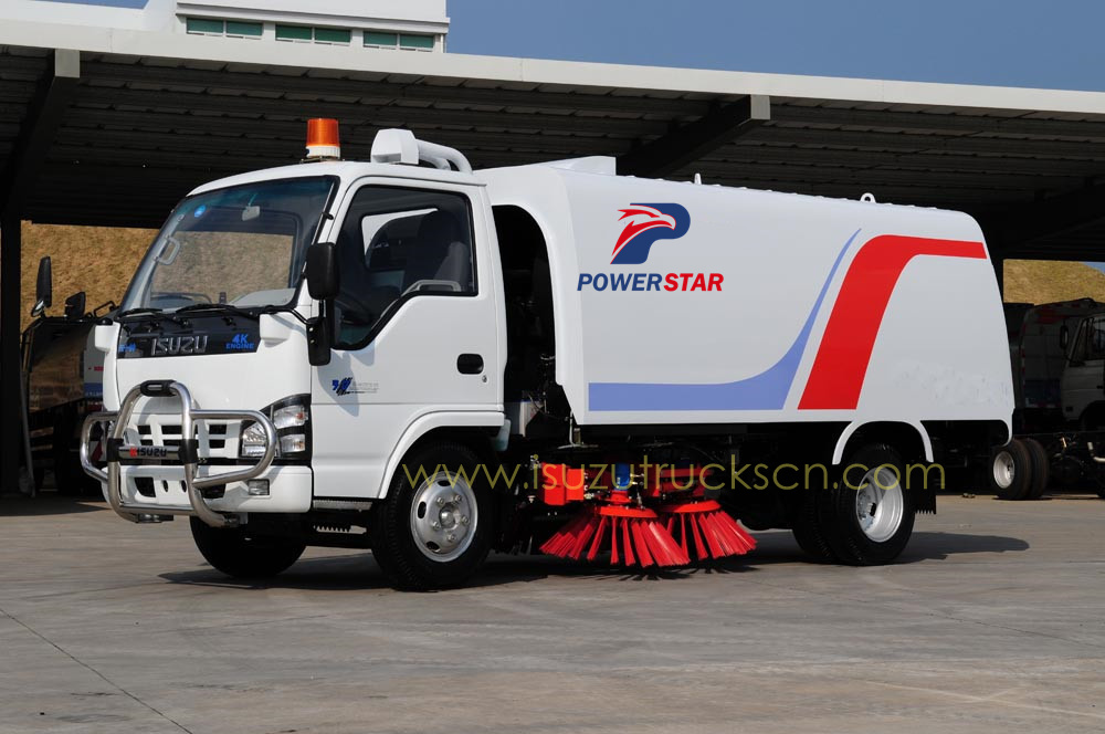 Africa market Isuzu brand street cleaner sweeper at cleaning truck
    