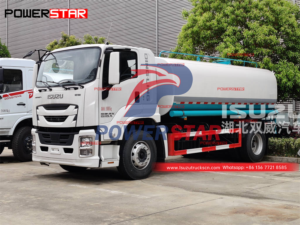 Pilipinas - ISUZU GIGA 6 wheeler 12000 liters water tank truck na na-export mula sa POWERSTAR TRUCKS
    