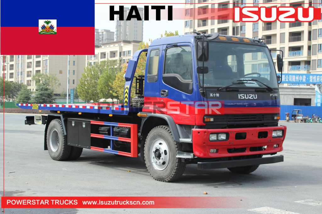 HAITI - 1 unit ISUZU FVR Flatbed Road Wrecker Tow Truck
    