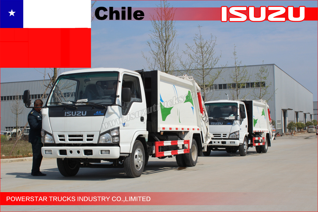 10 units ISUZU Garbage Compactor Truck para sa Chile
    