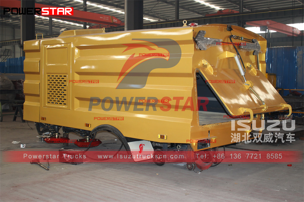 POWERSTAR 4+1cbm Street sweeper upper body kit export sa Pakistan batay sa HINO 300 truck
    