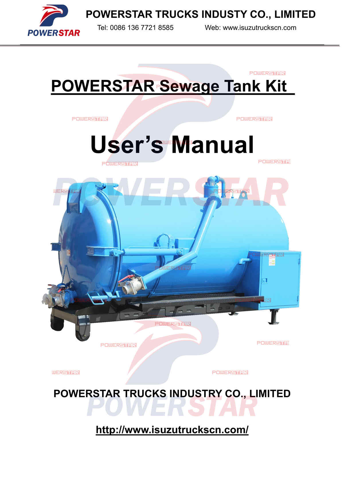 Eurpean Malta 5000Liters vacuum tanker upper body kit manual
    