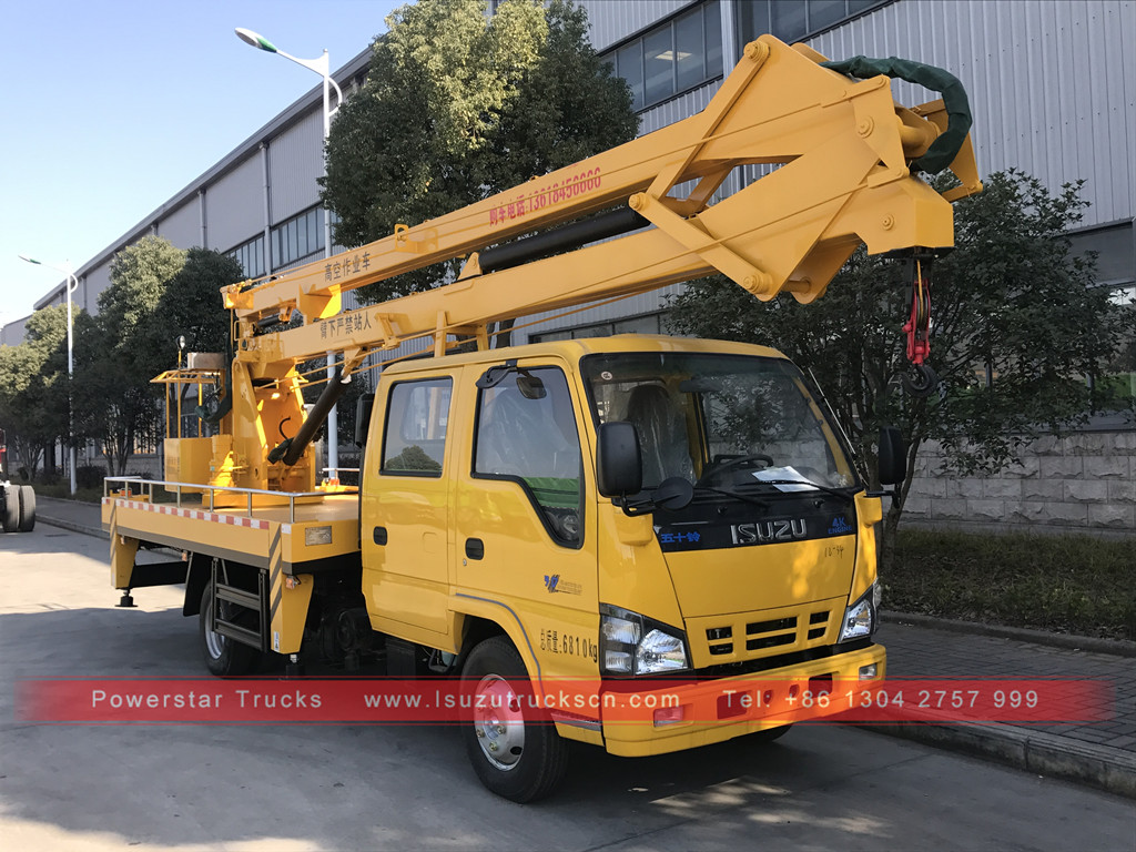 Articulated boom lift Isuzu brand truck mounted aerial platform
    