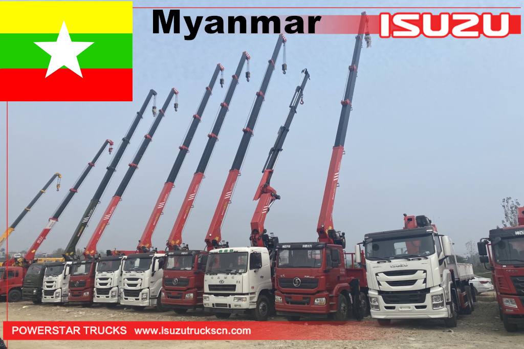 Myanmar -5 units ISUZU GIGA Cargo Truck na may Palfinger SPS40000 16Ton crane
    