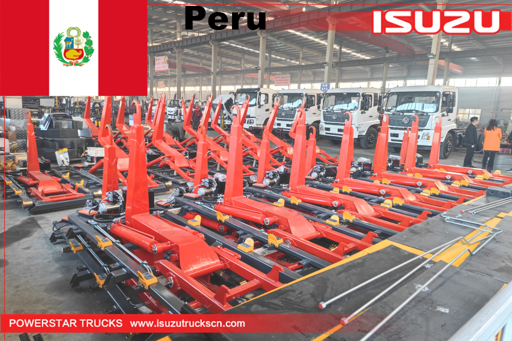 Peru - 22 sets Isuzu Hook lift garbage truck body kit
    