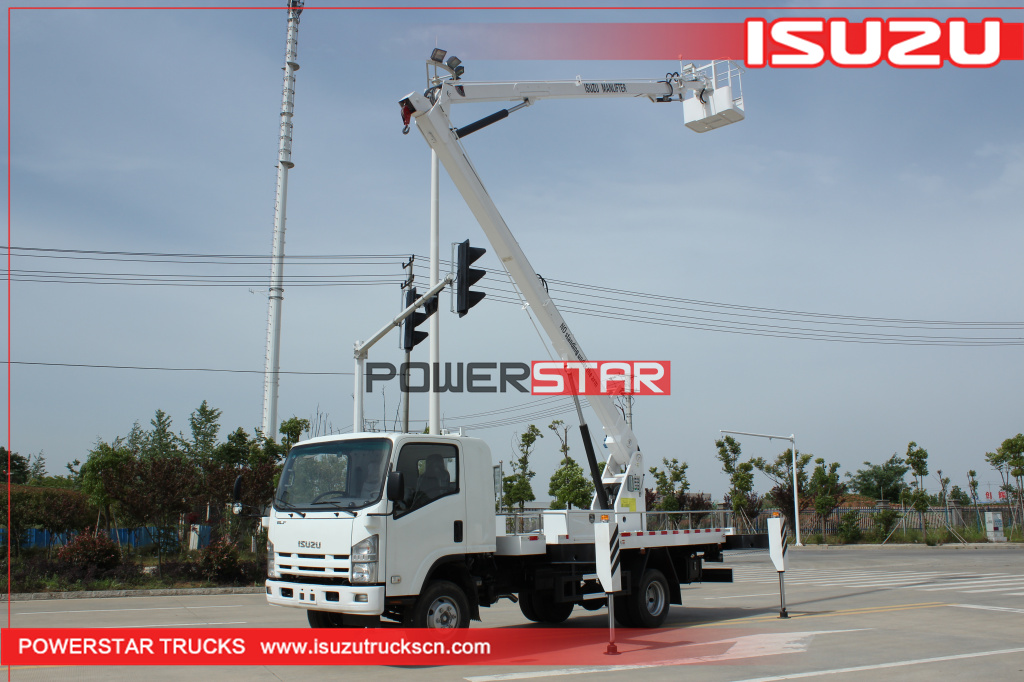 bagong ISUZU brand 700P ELF telescopic arm 16m aerial truck na may basket
    