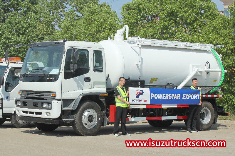 ISUZU FTR 10000 liters sewage suction truck export sa Pilipinas Manila
    