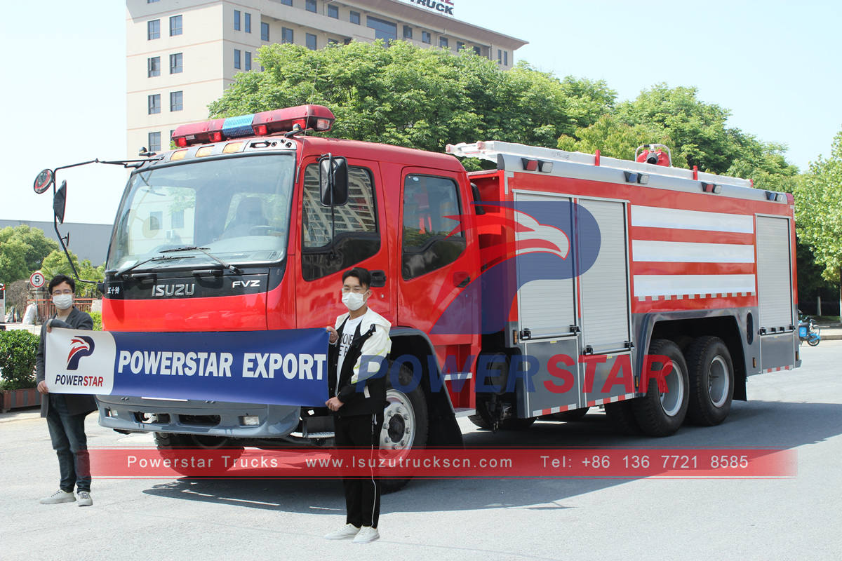 Customized ISUZU FVZ fire fighting truck para sa Pilipinas
    