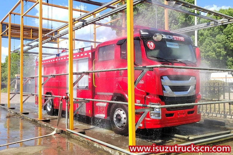 Ang ISUZU GIGA Foam/Water Fire engine ay nakapasa sa Rain Testing
    