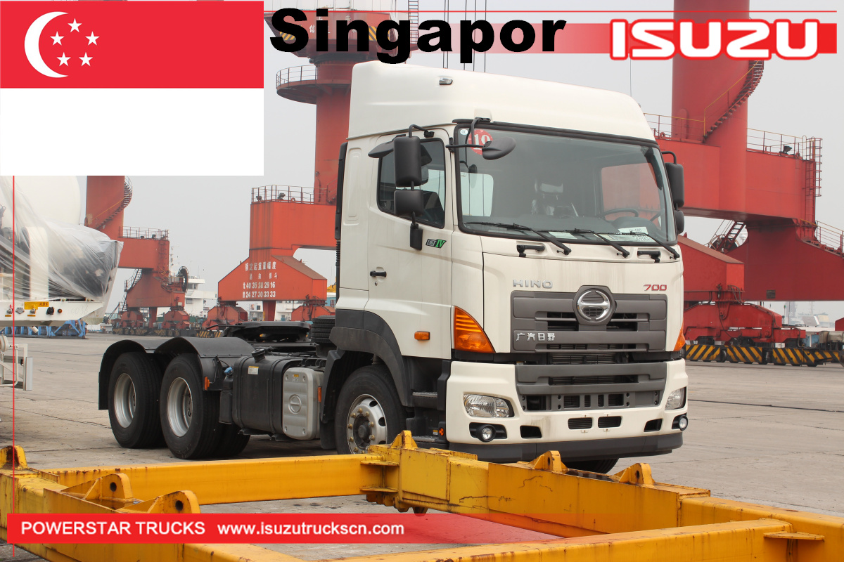 Singapore - 100 Units GAC Hino Prime Mover at Cement trailer
    