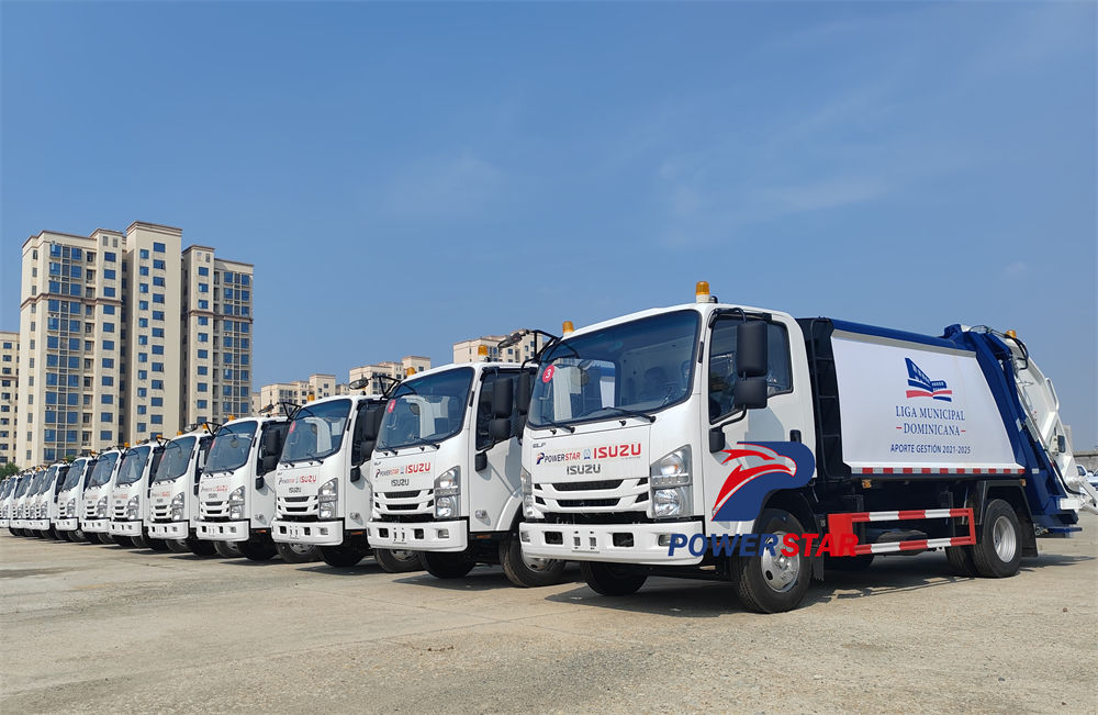 20 unit Isuzu NPR garbage rear loader ay matagumpay na naipadala sa Latin America
    