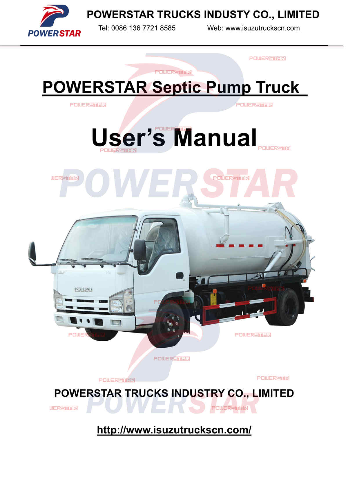 ISUZU mini 100P vacuum tanker truck export sa Cambodia operation manual
    