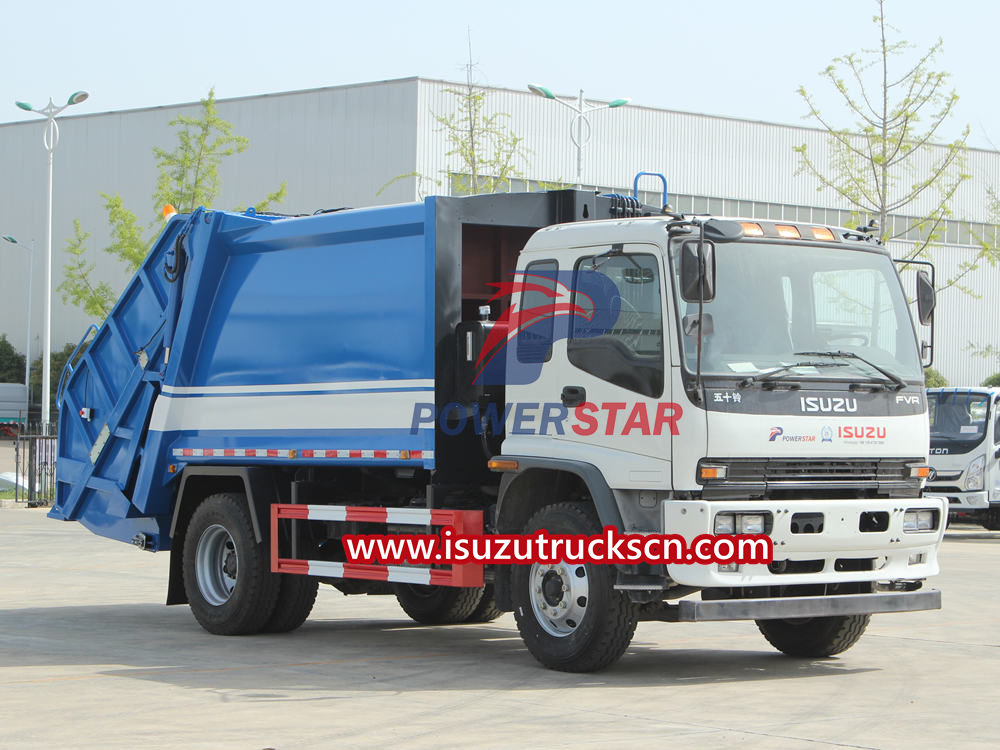 Mga kalamangan ng Isuzu FVR trash compactor truck
    