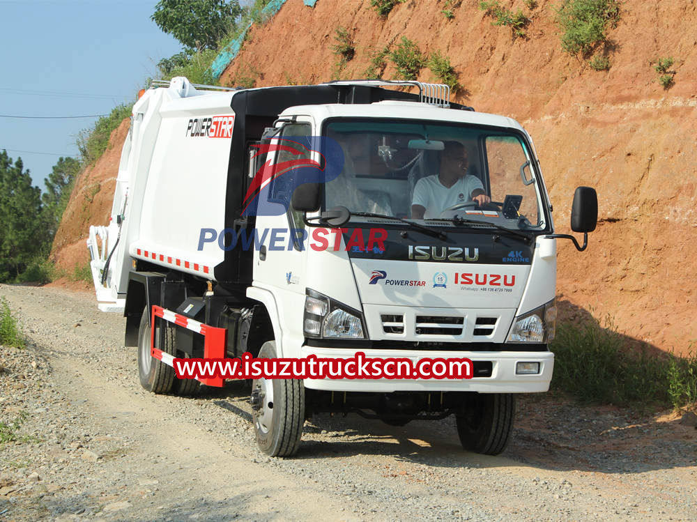 Mga kalamangan ng Isuzu 600P compactor trash truck
    