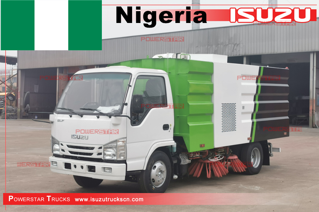 Nigeria - Isuzu ELF road sweeper truck
    