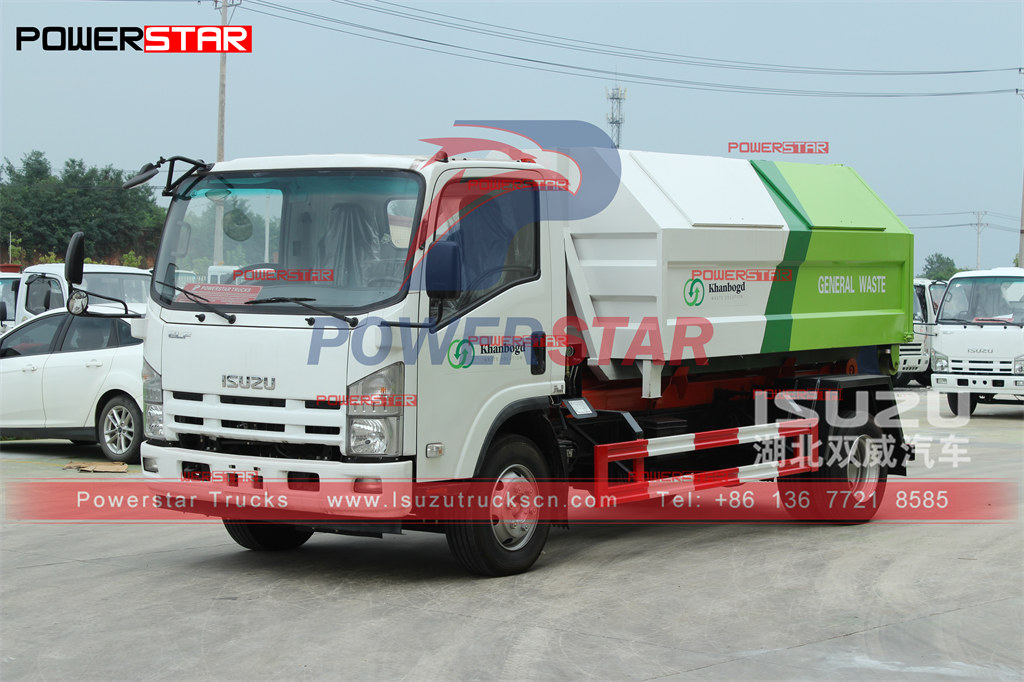 ISUZU malakas na 190HP 6 wheeler detachable carriage loader truck export sa Mongolia
    