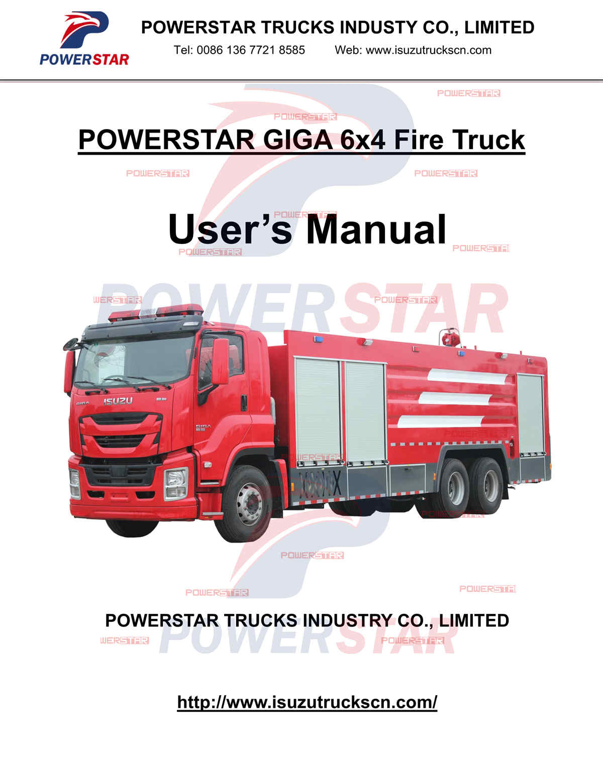 Mga bansa sa Middle East na ISUZU GIGA Water & Foam Fire Fighting Trucks User Manual
    