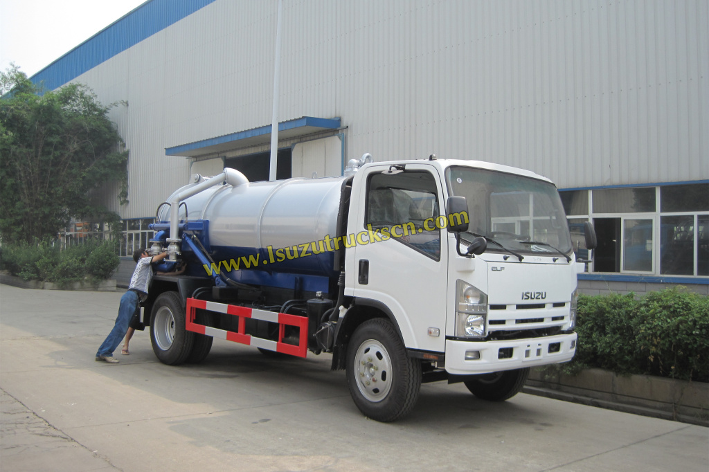 8000Liter Philippines ELF 700P Isuzu Septic suction Tanker Trucks
    